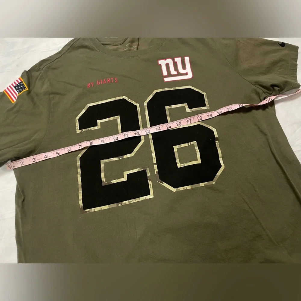 MSAQUON BARKLEY NY New York Giants Salute to Service Military‎ T Shirt Mens XXL